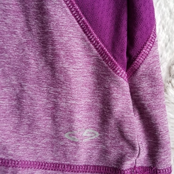 Champion Purple Quarter Zip High Collar Size L - Picture 3 of 8
